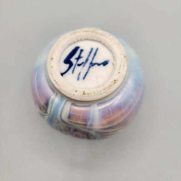 Peggy Steffes IRIS Hand Thrown Pottery Pitcher Montana - Picture 6 of 8